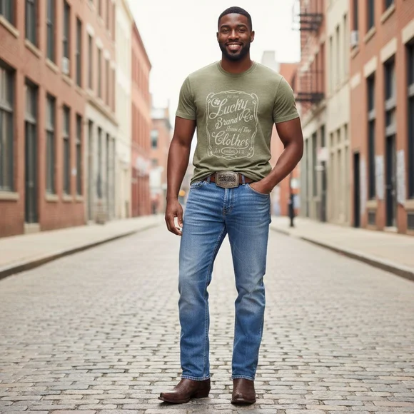 Men's Lucky Brand 223 Straight Leg Jeans Dark Wash $110 Retail EUC - Picture 3 of 8